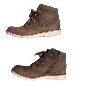 Clarks Brown Leather Lace Up Ankle Boot